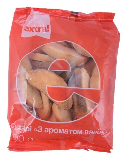 Сухарі Extra! з ароматом ванілі, 300г
